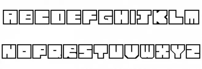 Lettres cubiques Regular Caratteri MAIUSCOLE