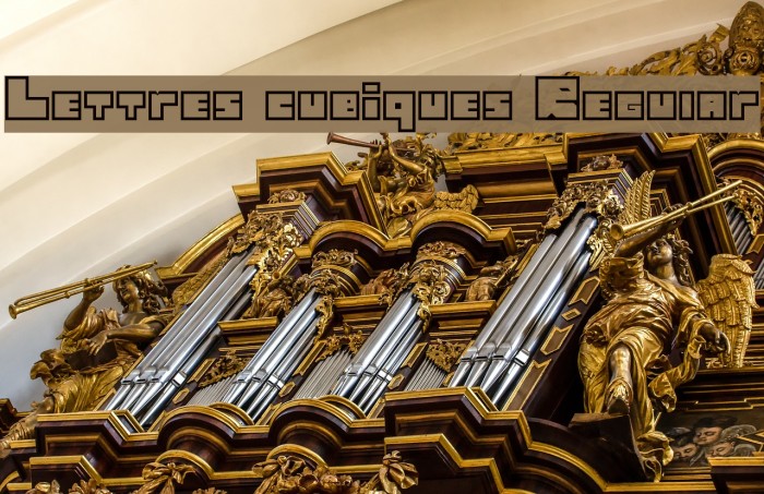 Lettres cubiques Regular Font examples