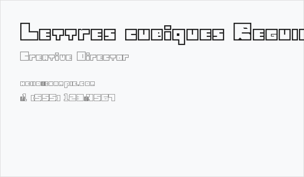 Lettres cubiques Regular Business Card