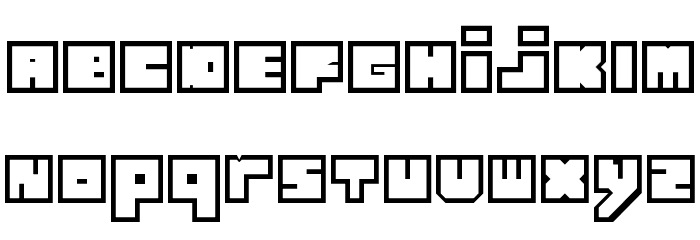 Lettres cubiques Regular Font LOWERCASE