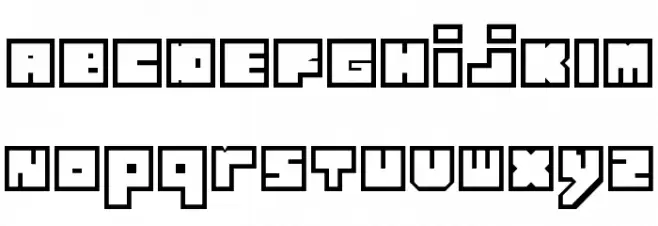 Lettres cubiques Regular फ़ॉन्ट लोअरकेस