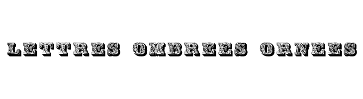Lettres ombrees ornees  Frei Schriftart Herunterladen
