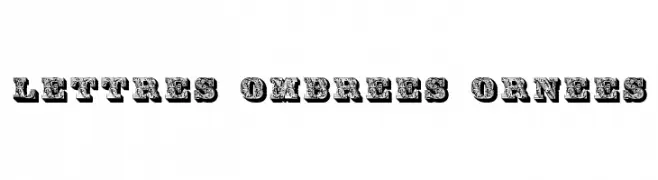 Lettres ombrees ornees  नि: शुल्क फ़ॉन्ट्स डाउनलोड