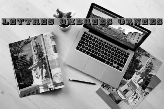 Lettres ombrees ornees Fuentes examples