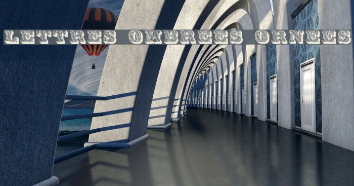 Lettres ombrees ornees Font examples