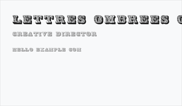 Lettres ombrees ornees Business Card