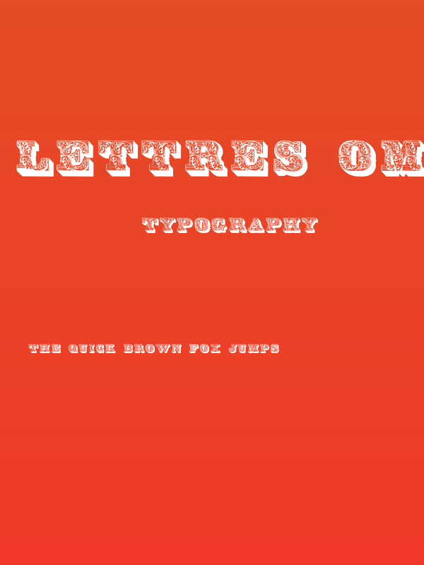 Lettres ombrees ornees Poster