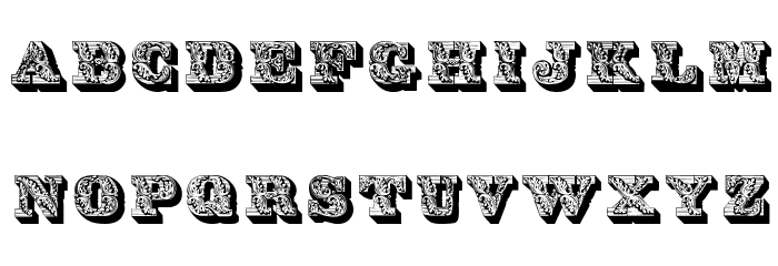 Lettres ombrees ornees Font LOWERCASE