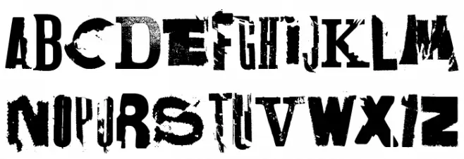 Lettrisme Font Litere mari