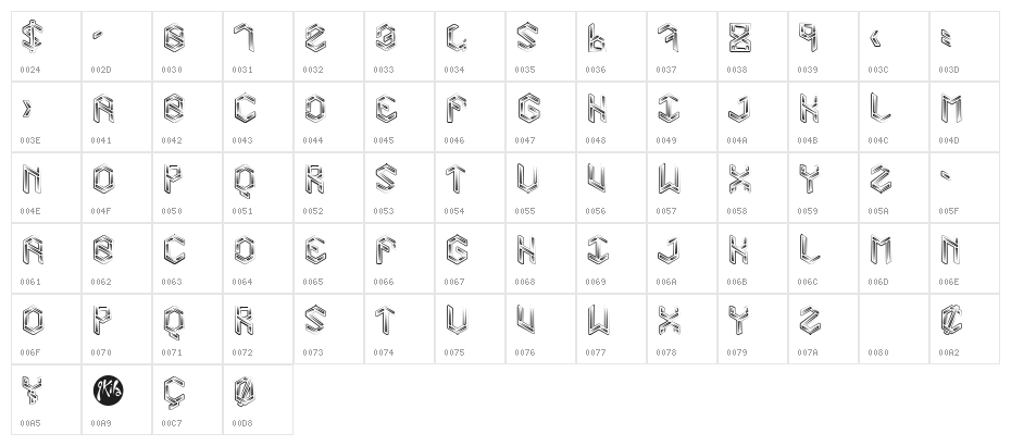 Level 01 Character Map