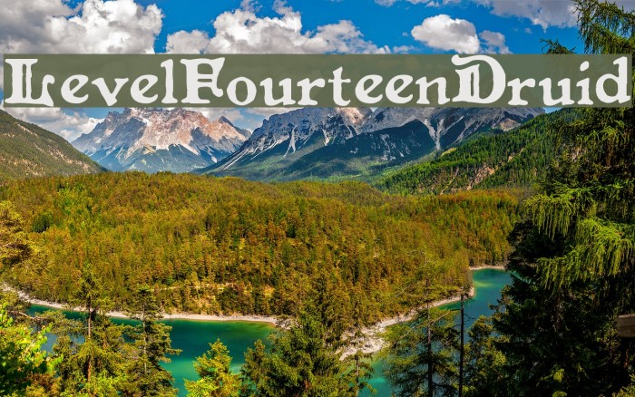 LevelFourteenDruid Font examples
