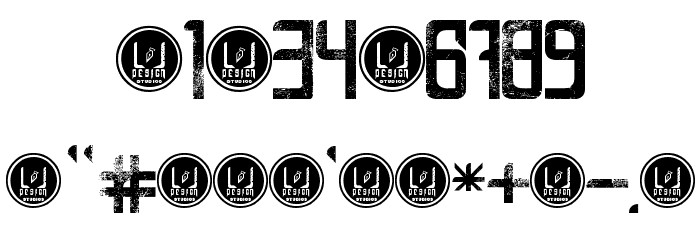 Leven - LJ-Design Studios Grunge Font OTHER CHARS