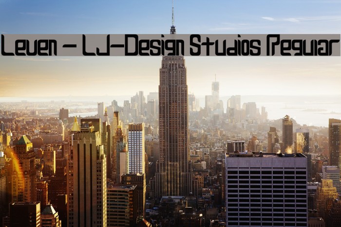 Leven - LJ-Design Studios Regular Font examples