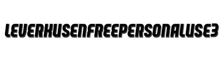 Leverkusen Free Personal Use 3  नि: शुल्क फ़ॉन्ट्स डाउनलोड