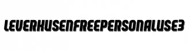 Leverkusen Free Personal Use 3  नि: शुल्क फ़ॉन्ट्स डाउनलोड