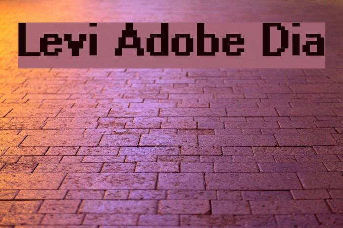 Levi Adobe Dia Font examples