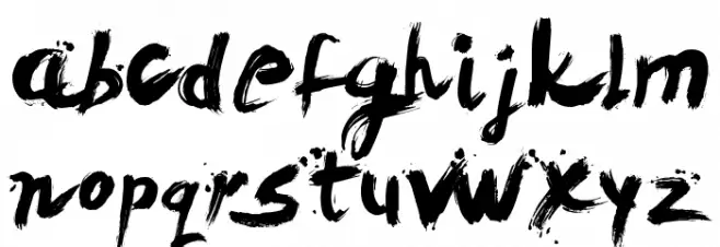 LeviBrush फ़ॉन्ट लोअरकेस