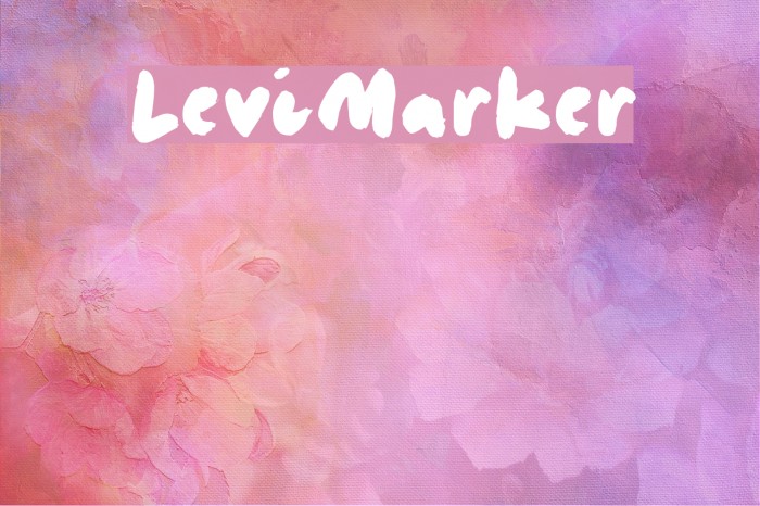 LeviMarker Font examples