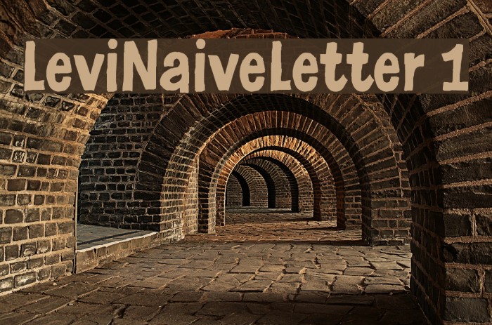 LeviNaiveLetter 1 Font examples