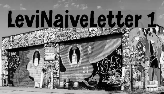 LeviNaiveLetter 1 Font examples