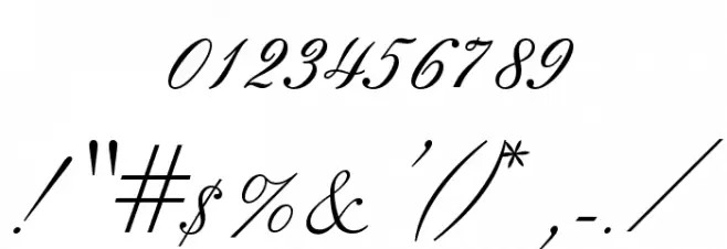 LeviScriptOpti Font OTHER CHARS