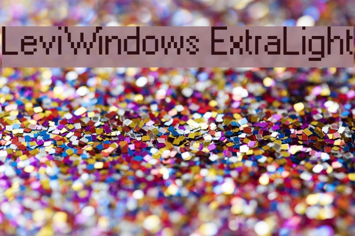 LeviWindows ExtraLight Font examples