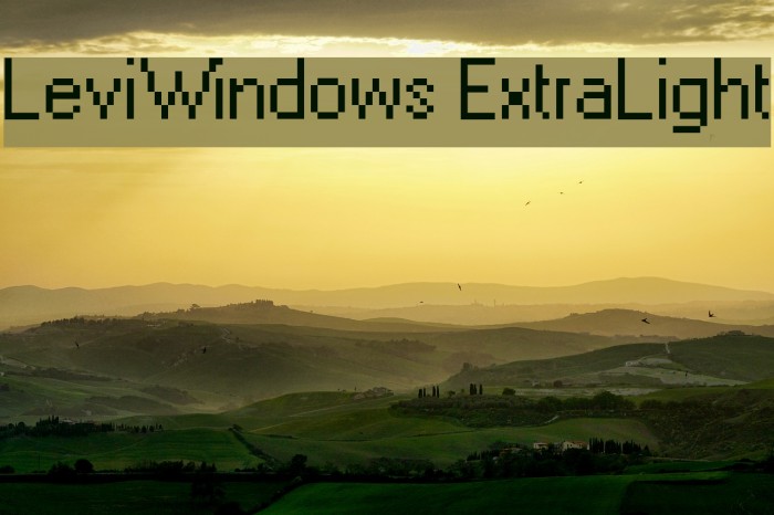 LeviWindows ExtraLight Font examples