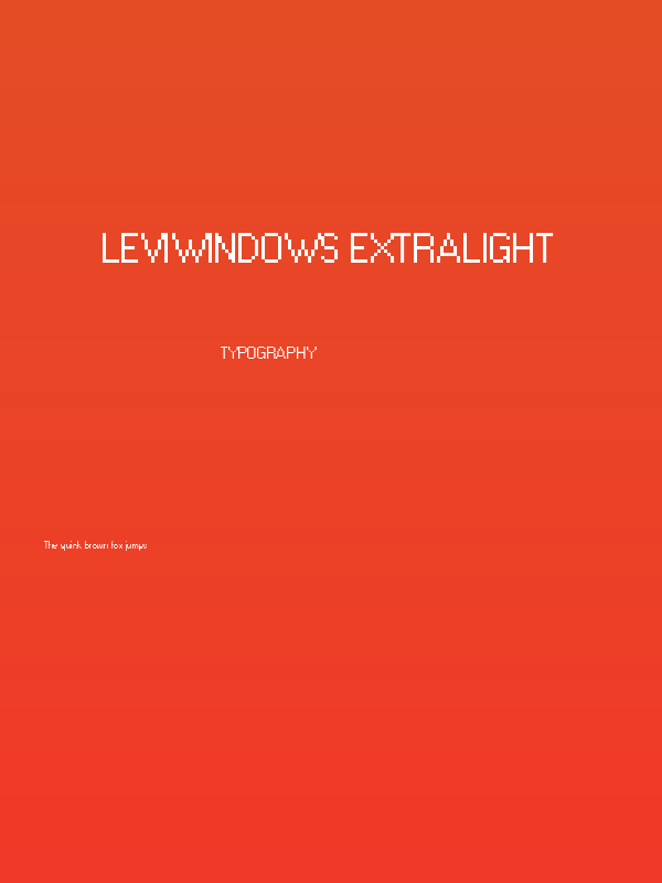 LeviWindows ExtraLight Poster