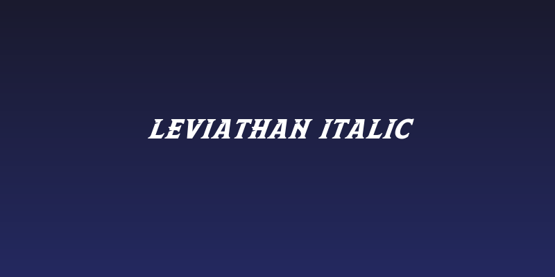 Leviathan Italic Social Header