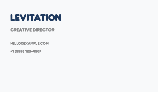 Levitation Business Card