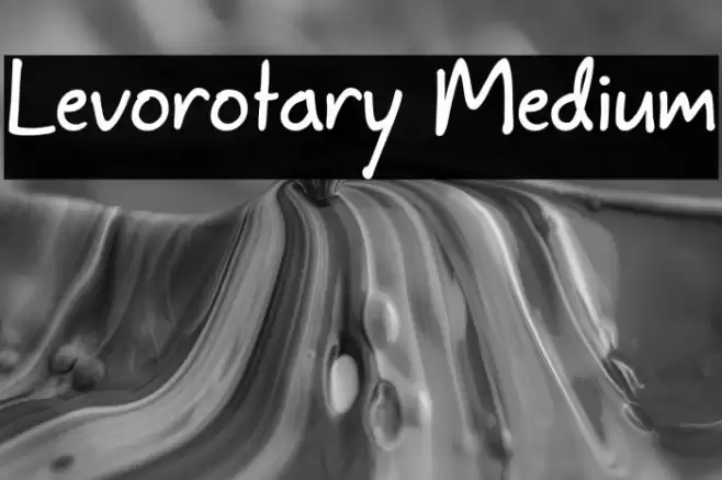 Levorotary Medium Шрифта examples