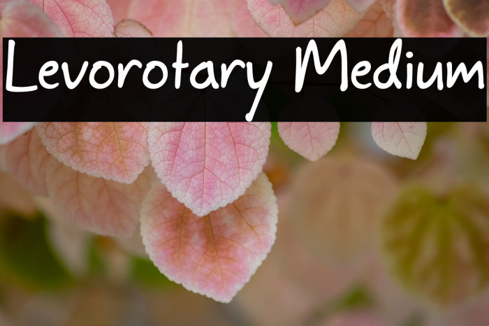 Levorotary Medium Example 3