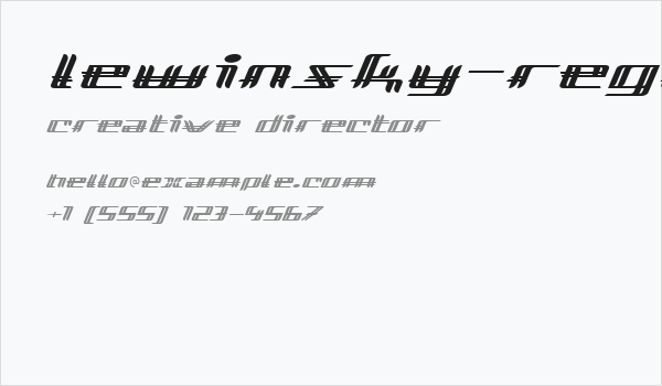 Lewinsky-Regular Business Card