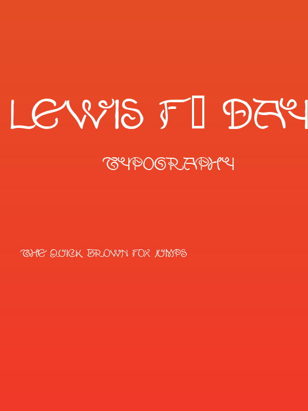 Lewis F. Day 191 Poster