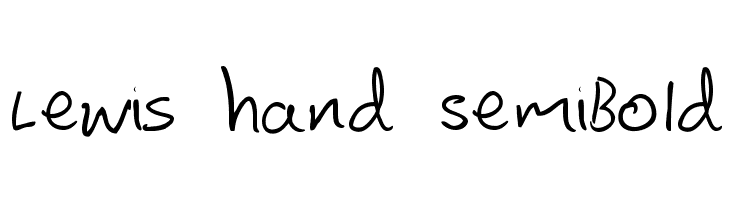 Lewis hand SemiBold Font
