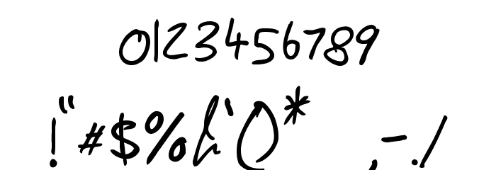 Lewis hand SemiBold Font OTHER CHARS