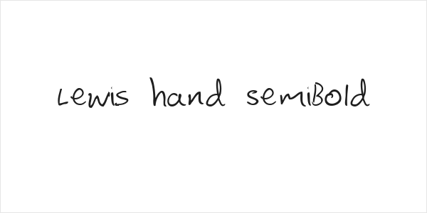 Lewis hand SemiBold Logo