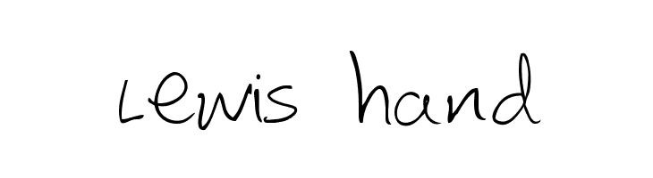 Lewis hand  Frei Schriftart Herunterladen