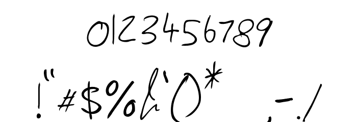 Lewis hand Font OTHER CHARS