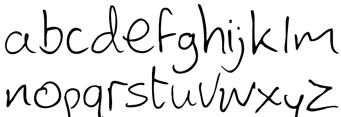 Lewis hand Font LOWERCASE