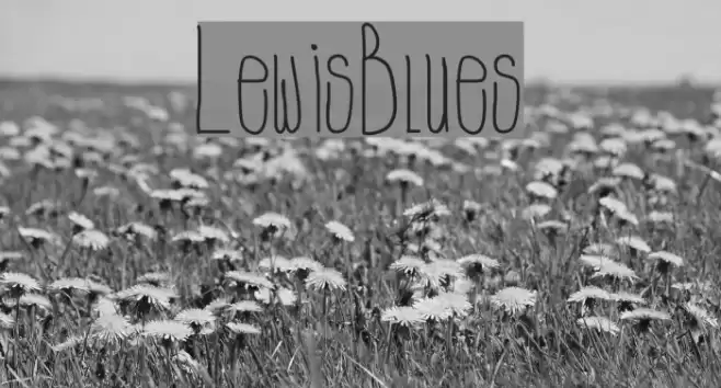 LewisBlues Font examples