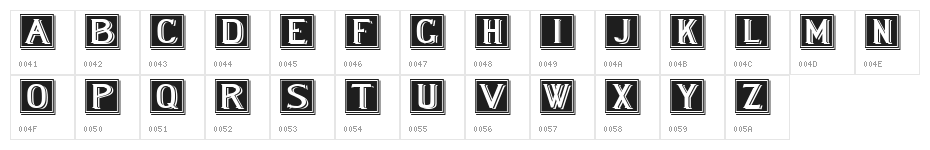 LewishamDropCaps Character Map