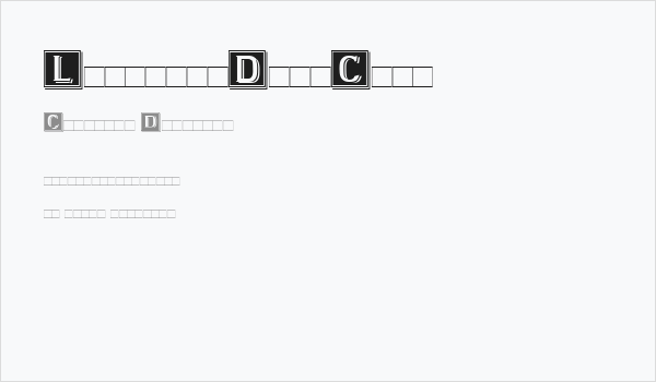 LewishamDropCaps Business Card