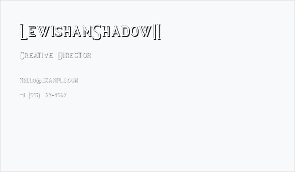 LewishamShadowII Business Card