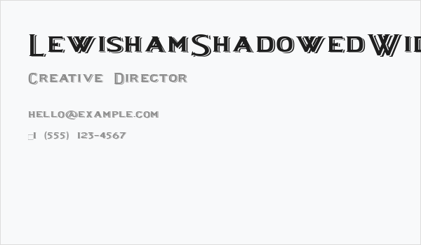 LewishamShadowedWide Business Card