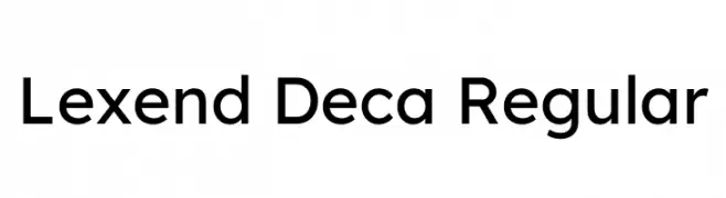 Lexend Deca Regular  フリーフォントのダウンロード