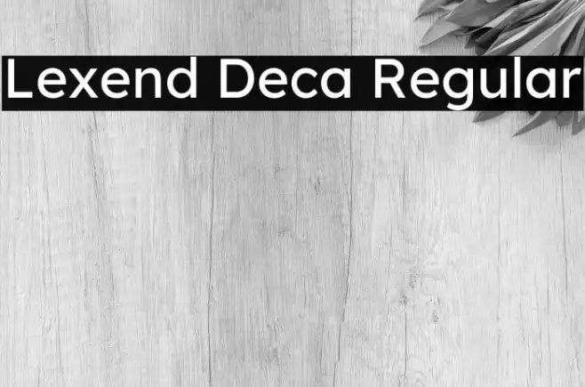 Lexend Deca Regular Example 1