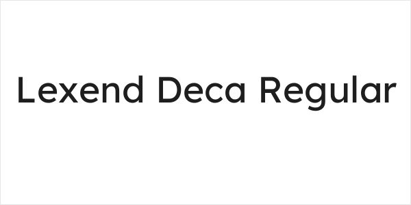 Lexend Deca Regular Logo