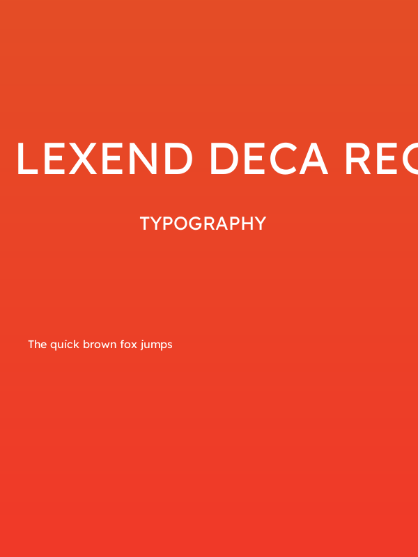 Lexend Deca Regular Poster