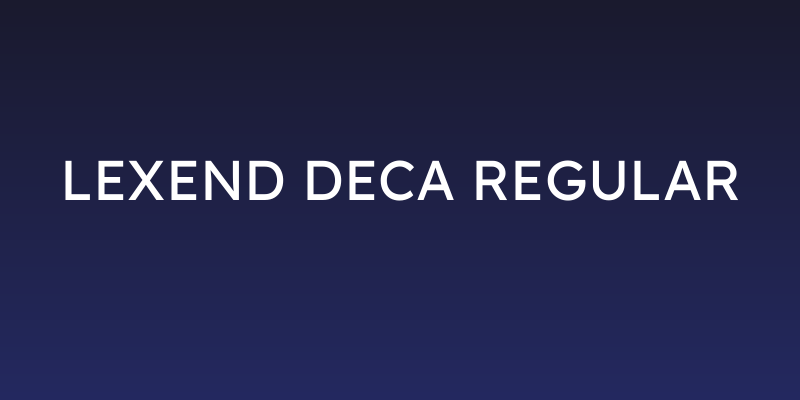 Lexend Deca Regular Social Header